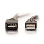 C2G alargador USB 2.0 con conectores A macho a A hembra, longitud de 2 metros, color negro, SKU 52107