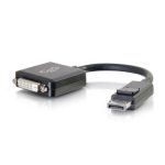 C2G Adaptador convertidor de DisplayPort macho a DVI-D Single Link hembra, color negro, longitud 20 cm, SKU 54321