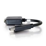 C2G Adaptador convertidor de DisplayPort macho a DVI-D Single Link hembra, color negro, longitud 20 cm, SKU 54321