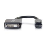 C2G Adaptador convertidor de DisplayPort macho a DVI-D Single Link hembra, color negro, longitud 20 cm, SKU 54321