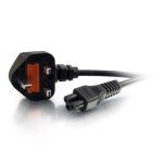 C2G Cable de alimentación británico de 2 metros para portátil, compatible con BS 1363 a IEC 60320 C5. SKU: 80602