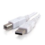 C2G cable USB 2.0 A/B de 3 metros en color blanco, SKU 81562