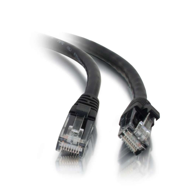 C2G Cable de red Cat5e UTP de 1 metro, negro Imagen del C2G Cable de conexión de red de 1 metro Cat5e sin blindaje (UTP) y funda negra. SKU 83181.