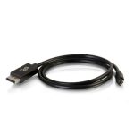 Imagen del Cable C2G de 2 metros con conectores Mini DisplayPort a DisplayPort en color negro. SKU: 84301