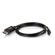 Imagen del Cable C2G de 2 metros con conectores Mini DisplayPort a DisplayPort en color negro. SKU: 84301