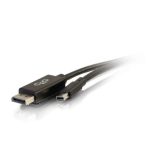 Imagen del Cable C2G de 2 metros con conectores Mini DisplayPort a DisplayPort en color negro. SKU: 84301