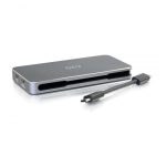 Estación de conexión C2G con USB-C, doble pantalla MST, HDMI, DisplayPort, VGA y alimentación hasta 65 W SKU 84439