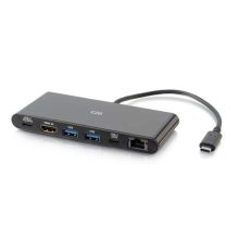 C2G estación de conexión USB-C con HDMI 4K, Ethernet, USB y alimentación, SKU 88846. Ideal para accesorios de portátiles.