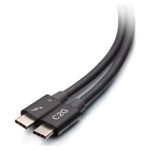 C2G Cable activo Thunderbolt 4 USB-C de 2 metros (6 pies) con velocidad de transferencia de hasta 40 Gbps, SKU C2G28887
