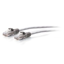 C2G Cable de conexión Ethernet delgado sin apantallar UTP, con protección antienganche Cat6a de 0,3 metros en color gris. SKU: C2G30111