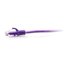 C2G Cable de conexión Ethernet delgado sin apantallar (UTP) con protección antienganche, categoría Cat6a, de 0,3 metros, color violeta, SKU C2G30188