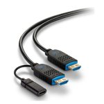 C2G Cable óptico activo (AOC) HDMI de alta velocidad de 10,7 metros, soporta 4K a 60 Hz, clasificación Plénum, SKU C2G41483