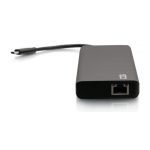 C2G Estación de conexión modelo 54488 con doble pantalla, USB-C 9 en 1, HDMI, Ethernet, USB, audio de 3,5 mm y 60W de alimentación, además es compatible TAA.