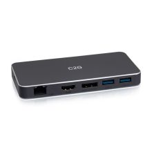 C2G Estación de conexión USB-C 7 en 1 Dual Display MST con HDMI, DisplayPort, Ethernet, USB y alimentación hasta 100 W - 4K 60 Hz. SKU: C2G54543