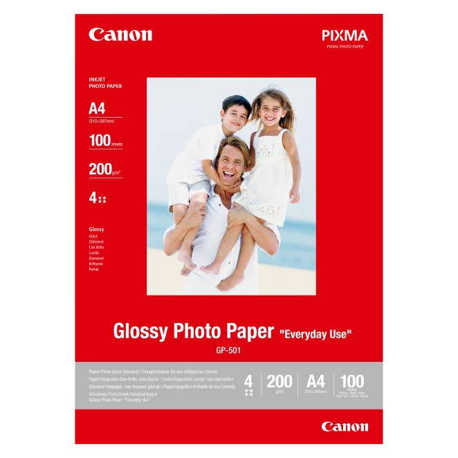 Canon papel fotográfico A4 brillante para impresiones de alta calidad Canon papel fotográfico A4 brillo, ideal para impresiones de alta calidad, SKU 0775B001
