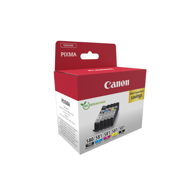 Canon 2078C007 cartucho de tinta 5 pieza(s) Original Negro, Azul, Cian, Magenta, Amarillo 1 Canon 2078C007 cartucho de tinta multipack