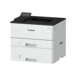 Vista frontal de la impresora Canon i-SENSYS LBP243dw con resolución de 1200 x 1200 DPI, capacidad A4 y conectividad Wifi. SKU 5952C013.