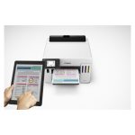 Imagen de la impresora Canon MAXIFY GX5550 de inyección de tinta, color 600 x 1200 DPI, tamaño A4, con conectividad Wifi. SKU 6179C006.