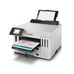 Imagen de la impresora Canon MAXIFY GX5550 de inyección de tinta, color 600 x 1200 DPI, tamaño A4, con conectividad Wifi. SKU 6179C006.