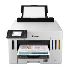 Imagen de la impresora Canon MAXIFY GX5550 de inyección de tinta, color 600 x 1200 DPI, tamaño A4, con conectividad Wifi. SKU 6179C006.