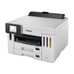 Imagen de la impresora Canon MAXIFY GX5550 de inyección de tinta, color 600 x 1200 DPI, tamaño A4, con conectividad Wifi. SKU 6179C006.