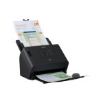 Escáner alimentado con hojas Canon imageFORMULA DR-S250N en color negro, resolución de 600 x 600 DPI, tamaño A4. SKU: 6383C003