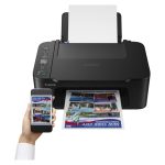 Imagen de la impresora Canon PIXMA TS3750i, con resolución de 4800 x 1200 DPI y conectividad WiFi. SKU 6671C006