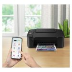 Imagen de la impresora Canon PIXMA TS3750i, con resolución de 4800 x 1200 DPI y conectividad WiFi. SKU 6671C006