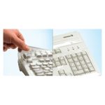Cubierta protectora para teclado CHERRY hecha de material resistente al polvo, diseñada para prolongar la vida útil del teclado. SKU 6155211.