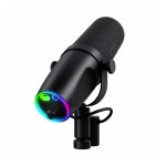Micrófono CHERRY NGALE X con tecnología RGB y diseño en color negro, SKU CX-NGALE-X-RGB-BLACK, ideal para grabaciones de alta calidad