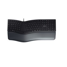 CHERRY KC 4500 ERGO teclado universal con conexión USB, diseño QWERTY en español y color negro. SKU: JK-4500ES-2