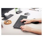 Teclado inalámbrico CHERRY KW 9100 SLIM, compatible con RF Wireless y Bluetooth, diseño QWERTY en inglés, color negro, SKU JK-9100EU-2
