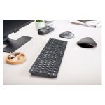 Teclado inalámbrico CHERRY KW 9100 SLIM, compatible con RF Wireless y Bluetooth, diseño QWERTY en inglés, color negro, SKU JK-9100EU-2
