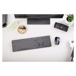 Teclado inalámbrico CHERRY KW 9100 SLIM, compatible con RF Wireless y Bluetooth, diseño QWERTY en inglés, color negro, SKU JK-9100EU-2