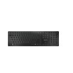 Teclado inalámbrico CHERRY KW 9100 SLIM, compatible con RF Wireless y Bluetooth, diseño QWERTY en inglés, color negro, SKU JK-9100EU-2