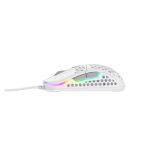 Ratón CHERRY XTRFY M42 para juegos, ambidextro, conexión USB tipo A, sensor óptico 16000 DPI. SKU M42-RGB-WHITE