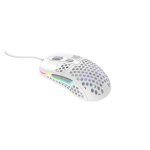Ratón CHERRY XTRFY M42 para juegos, ambidextro, conexión USB tipo A, sensor óptico 16000 DPI. SKU M42-RGB-WHITE
