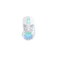 Ratón para juegos CHERRY XTRFY M4 RGB con 19000 DPI, óptico, conexión inalámbrica RF y USB Type-C, SKU M4W-RGB-WHITE