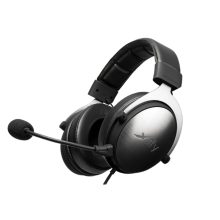 Auriculares gaming CHERRY XTRFY XG-H1 con diadema ajustable, alámbrico y colores negro y plata. SKU: XG-H1