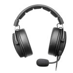 Auriculares gaming CHERRY XTRFY XG-H1 con diadema ajustable, alámbrico y colores negro y plata. SKU: XG-H1