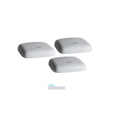 Imagen del punto de acceso inalámbrico Cisco CBW140AC, que ofrece una velocidad de 867 Mbit/s y soporte para Energía sobre Ethernet (PoE). SKU 3-CBW140AC-E.