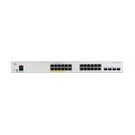 Cisco Catalyst C1000-24FP-4G-L, switch gestionado L2 con 24 puertos Gigabit Ethernet 10/100/1000, PoE y color gris. SKU: C1000-24FP-4G-L