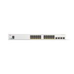 Imagen del Cisco Catalyst 1200, un switch gestionado de capa 2 con puertos Gigabit Ethernet (10/100/1000) y soporte de Energía sobre Ethernet (PoE), SKU C1200-24P-4G