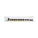 Switch gestionado L2/L3 Cisco C1200-8FP-2G de color blanco con capacidades Gigabit Ethernet (10/100/1000), SKU: C1200-8FP-2G