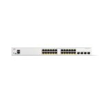 Switch Cisco Catalyst 1300 Gestionado L2/L3 con soporte Gigabit Ethernet (10/100/1000), Energía sobre Ethernet (PoE), color gris, SKU C1300-24FP-4G