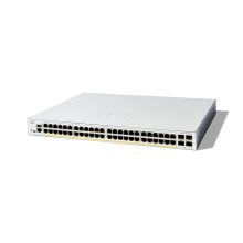 Imagen del Cisco switch gestionado L2/L3 Gigabit Ethernet (10/100/1000), modelo blanco con SKU C1300-48FP-4G ideal para redes empresariales.
