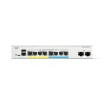Imagen del Cisco Catalyst C1300-8MGP-2X, un switch gestionado L2 L3 Gigabit Ethernet con soporte PoE, en color gris. SKU: C1300-8MGP-2X.