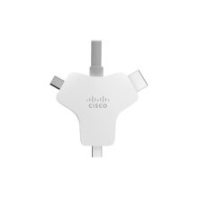 Adaptador de cable de video Cisco CAB-HDMI-MUL4K-9M= con conexiones HDMI tipo A, Mini DisplayPort y USB Type-C en color plata