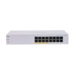 Cisco CBS110 switch no administrado L2 con puertos Gigabit Ethernet (10/100/1000) y PoE, modelo CBS110-16PP-UK, color gris