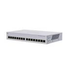 Switch Cisco modelo CBS110 no administrado L2 Gigabit Ethernet 10/100/1000 de 1U en color gris. SKU: CBS110-16T-EU
